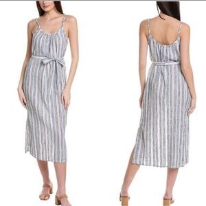 Michael Stars NWT Women's Blue Matilda Striped Midi Dress Medium